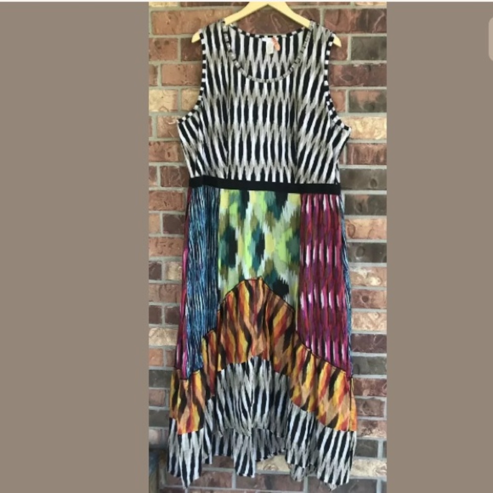 Klozlyne Women's Plus Dress 3 Multi Color Long